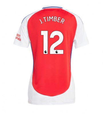 Arsenal Jurrien Timber #12 Primera Equipación Mujer 2024-25 Manga Corta